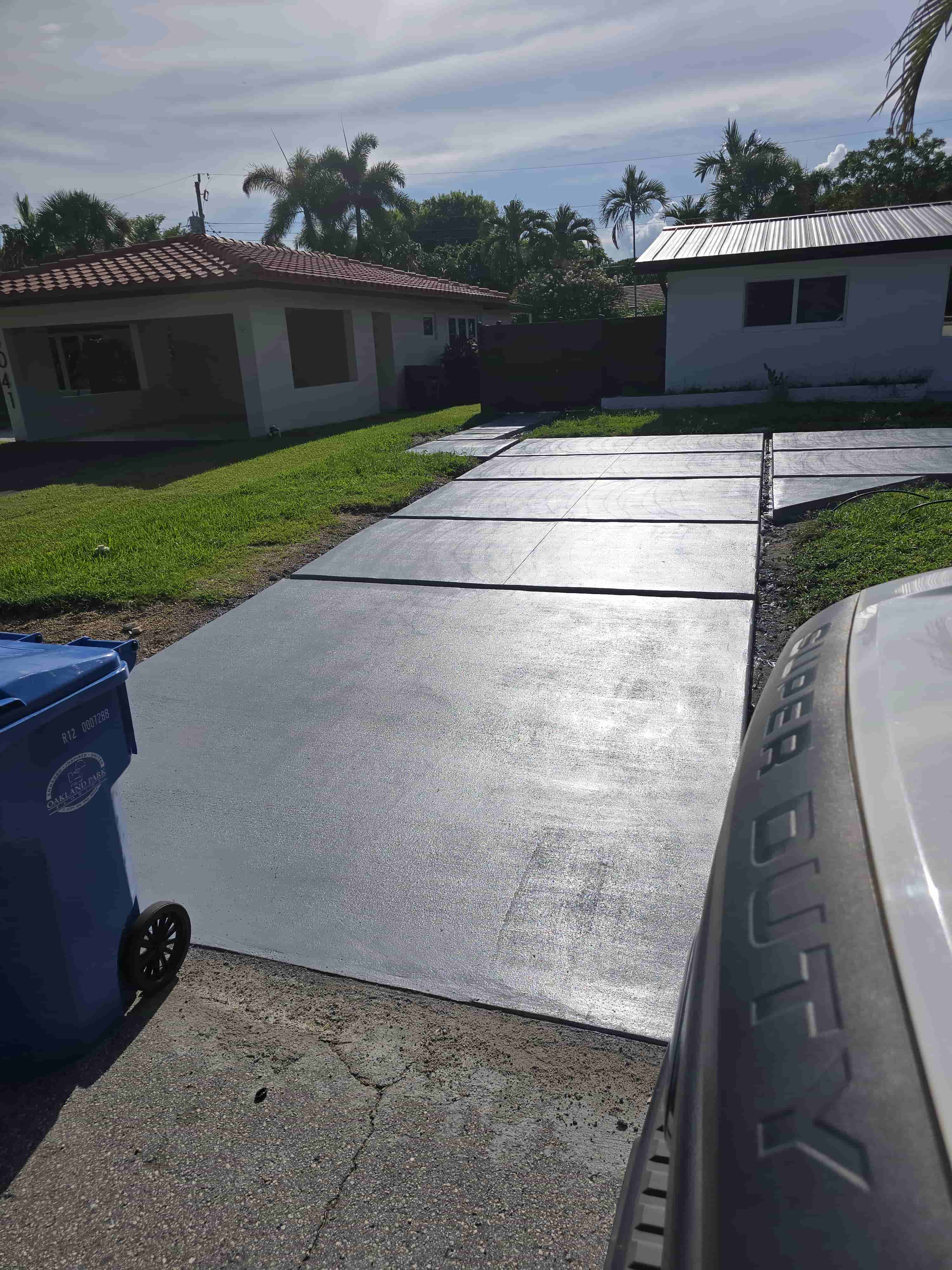 Stamped concrete walkway in Margate, FL